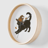 Stretching Black Cat - Witchy Autumn Classic T-Shi Uhr (Winkel)