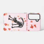 Stretching Cat Galaxy Case – Paws-itively Loved Samsung Galaxy Hülle (Rückseite (Horizontal))