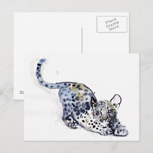 Stretching Cube Postkarte (Vorne/Hinten)