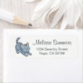 Stretching Grey Tabby Cat (Insitu)