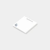 Stretching Grey Tabby Cat Custom Text Post-it Klebezettel (angewinkelt)