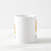 Stretching Orange Tabby Cat Custom Text Kaffeetasse (Mittel)