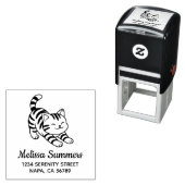 Stretching Tabby Cat Address Permastempel (Beispiel)