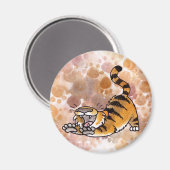 Stretching Tiger Magnet (Vorderseite/Rückseite)