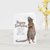 Stretchy Rat Birthday Card Karte (Gelbe Blume)