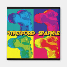 STRETFORD SPARKLE - KÜHLSCHRANKMAGNET