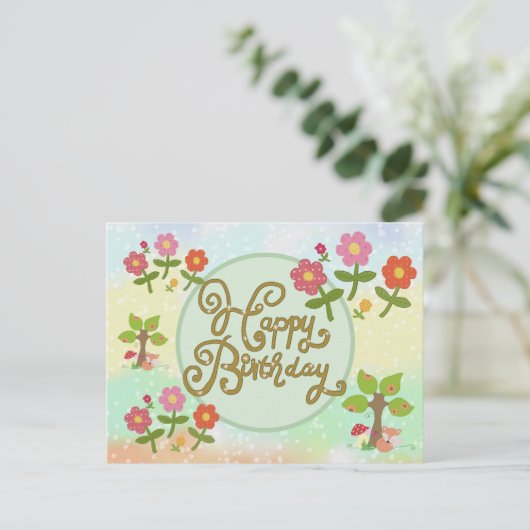 Streublümchen Postkarte (Stehend Vorderseite)