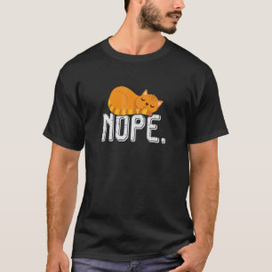Streunende Ingwer-Orangene Katze Süße Schlafende H T-Shirt