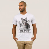 Streunende Katze T-Shirt (Vorne ganz)