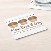 Streusel Crumb Muffin Bakery Bake Shop Rechteckiger Pappuntersetzer (angewinkelt)