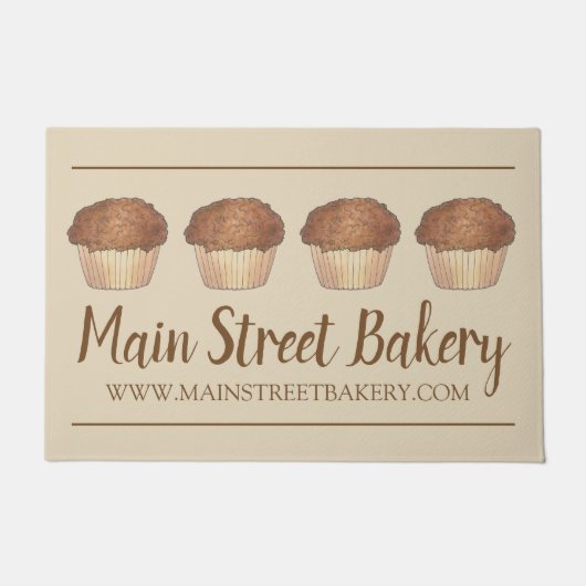 Streusel Crumb Muffin, gebacken von Bäckerei Baker Fußmatte (Vorderseite)