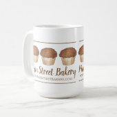 Streusel Crumb Muffin, gebacken von Bäckerei Baker Kaffeetasse (Vorderseite Links)