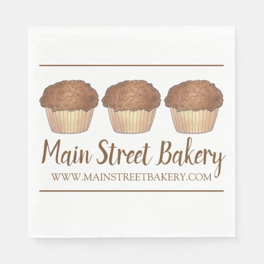 Streusel Crumb Muffin, gebacken von Bäckerei Baker Serviette (Vorderseite)