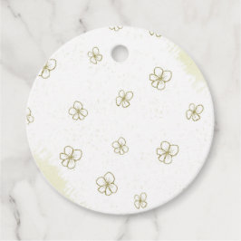 Streuung von Goldblüten Geschenkanhänger