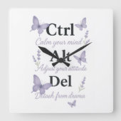 STRG,ALT,DEL QUADRATISCHE WANDUHR (Vorderseite)