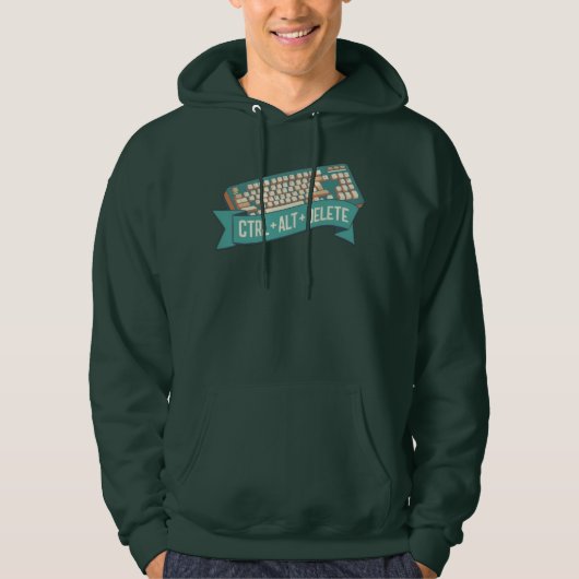 Strg+Alt+Entf Computertastatur Hoodie (Vorderseite)