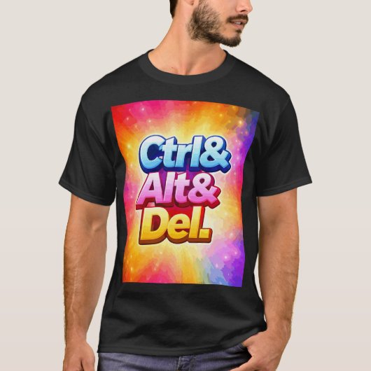 Strg Alt Entf Geek T-Shirt (Vorderseite)