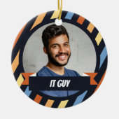 Strg + Alt + Fox - Weihnachten im Büro Keramik Ornament (Vorne)
