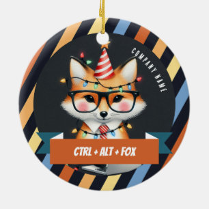 Strg + Alt + Fox - Weihnachten im Büro Keramik Ornament