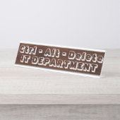 Strg Alt löschen - IT-Abteilung Schreibtischnamensplakette (Vorderseite )