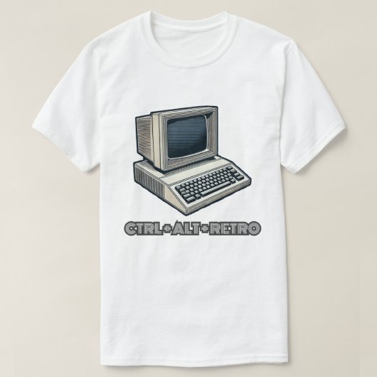 STRG + ALT + RETRO Retro-PC T-Shirt (Design vorne)