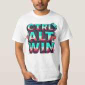 STRG + ALT = WIN - Funny Tech Meme T - Shirt (Vorderseite)