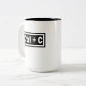 Strg + C Copy Funktion mit Strg + V Paste Zweifarbige Tasse (Vorderseite Links)