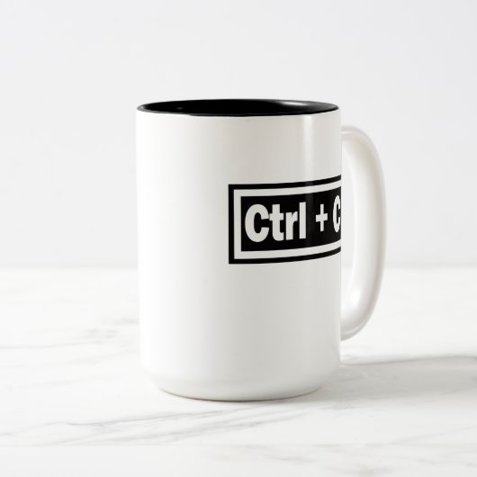 Strg + C Copy Funktion mit Strg + V Paste Zweifarbige Tasse (VorderseiteRechts)