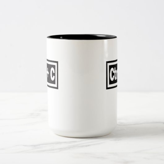 Strg + C Copy Funktion mit Strg + V Paste Zweifarbige Tasse (Mittel)