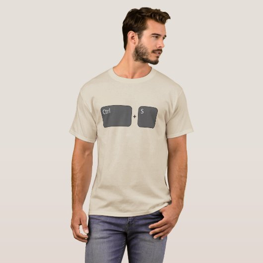 Strg + S-Computer gerettet T-Shirt (Vorne ganz)