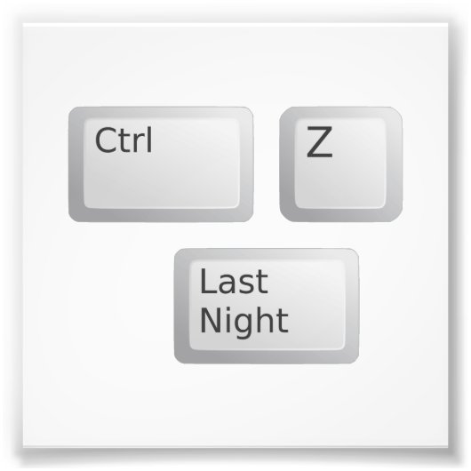 Strg Z Rückgängig letzte Nacht Bitte Fotodruck (Vorne)