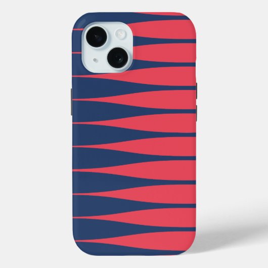 Striation Navy Blau und Rot iPhone-Hülle Case-Mate iPhone Hülle (Rückseite)