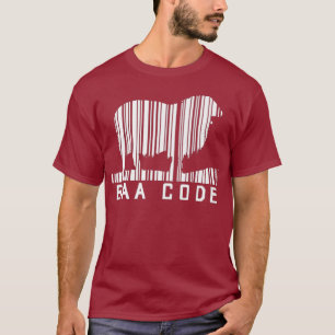 Strichcode-Bauer für Lamm T-Shirt