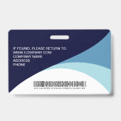 Strichcode Blau des benutzerdefinierten Fotos Firm Ausweis (Rückseite)