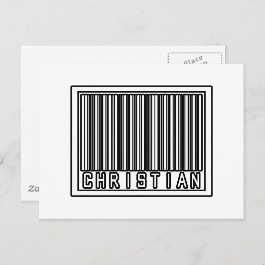 Strichcode Christlich Postkarte (Vorne/Hinten)