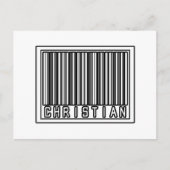 Strichcode Christlich Postkarte (Vorderseite)