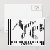 Strichcode der Liebe Capoeira Postkarte (Vorne/Hinten)