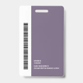 Strichcode des einfachen Oval-Logos für Mitarbeite Ausweis (Rückseite)