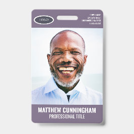 Strichcode des einfachen Oval-Logos für Mitarbeite Ausweis