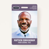 Strichcode des einfachen Oval-Logos für Mitarbeite Ausweis (Vorderseite)