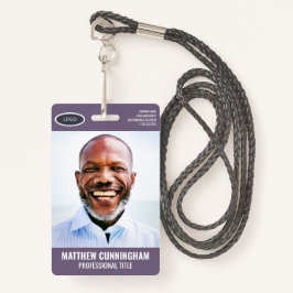 Strichcode des einfachen Oval-Logos für Mitarbeite Ausweis