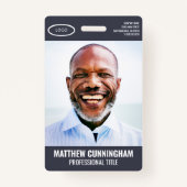 Strichcode des einfachen Oval-Logos Name des Mitar Ausweis (Vorderseite)