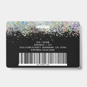 Strichcode des Fotos Glitzer Mitarbeiter Ausweis (Rückseite)