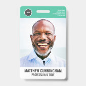 Strichcode des modernen Round-Logos für Mitarbeite Ausweis (Vorderseite)