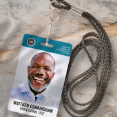 Strichcode des modernen Round-Logos für Mitarbeite Ausweis