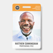 Strichcode des modernen Round-Logos für Mitarbeite Ausweis (Vorderseite)