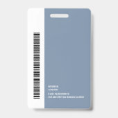 Strichcode des modernen Round-Logos für Mitarbeite Ausweis (Rückseite)