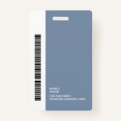 Strichcode des modernen Round-Logos für Mitarbeite Ausweis (Rückseite)