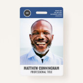 Strichcode des modernen Round-Logos für Mitarbeite Ausweis (Vorderseite)