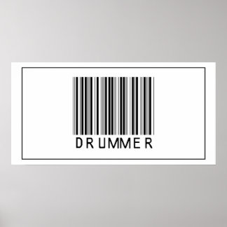 Strichcode Drummer Poster